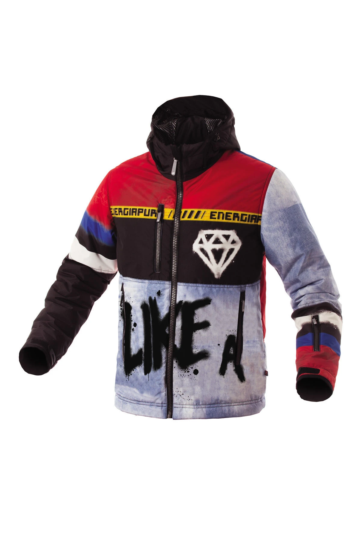 Energiapura - Diamond Printed - Skijacket With Hood 4 Energiapura - Diamond Printed - Skijacket With Hood - immagine 2